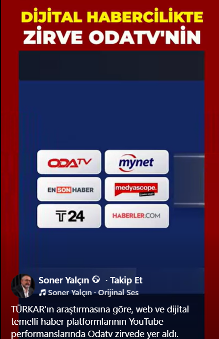 SONER YALÇIN - ODA TV — Facebook